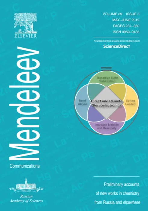 Mendeleev Communications, 2019, Volume 29, Issue 3